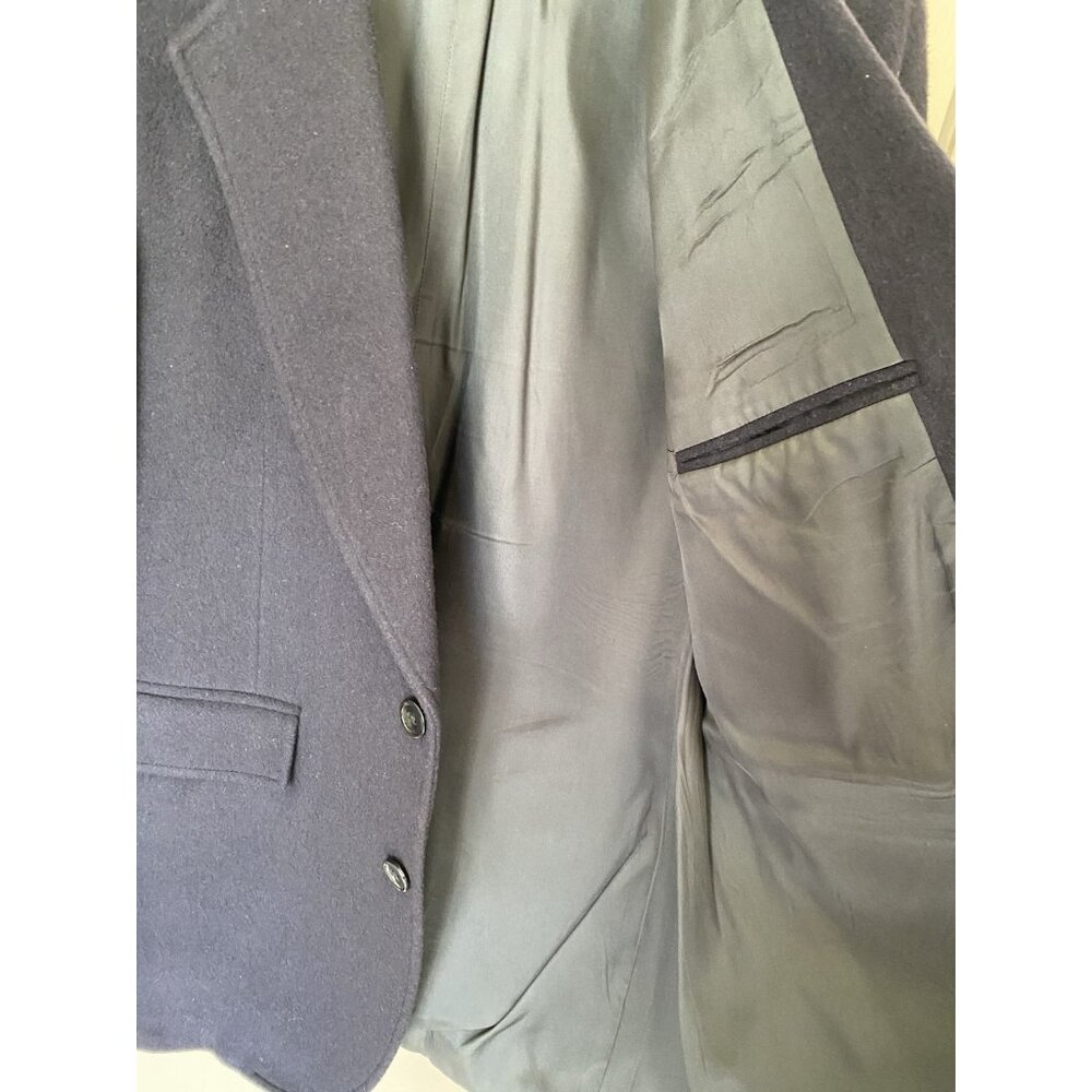 J. B. Britton Collection Navy Camel Hair Blazer Men's 42L Jacket Vintage - Picture 6 of 14